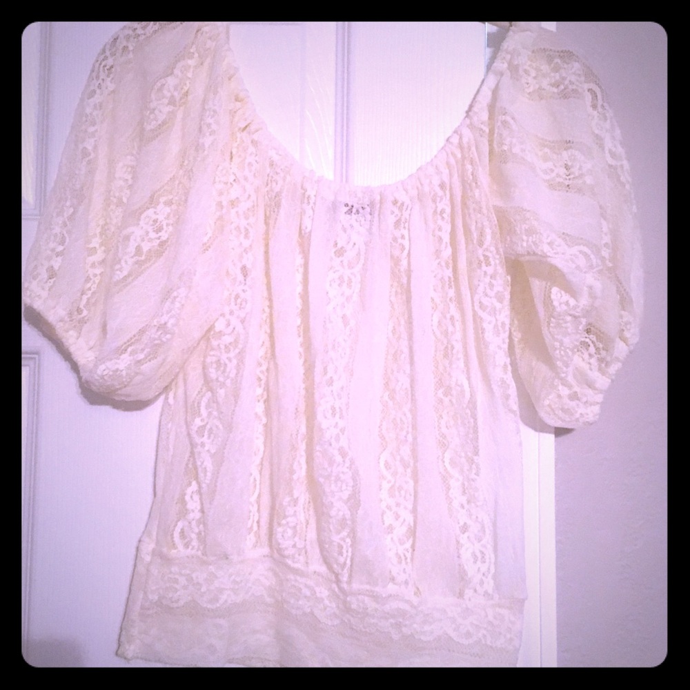 Lacy off shoulder top